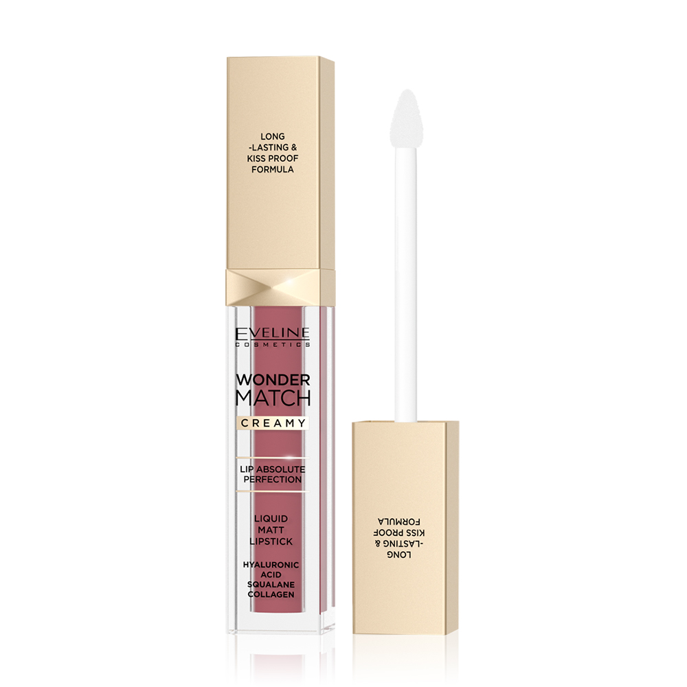 Матова рідка помада для губ Eveline Cosmetics Wonder Match Creamy Liquid Matt Lipstick 02 Candy, 6.8 мл